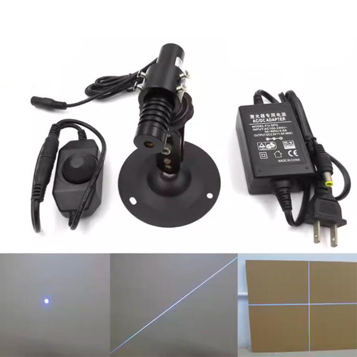 395nm 400mW Blue-violet Dot/Line/Crosshair Laser Module Scientific Research Light Source